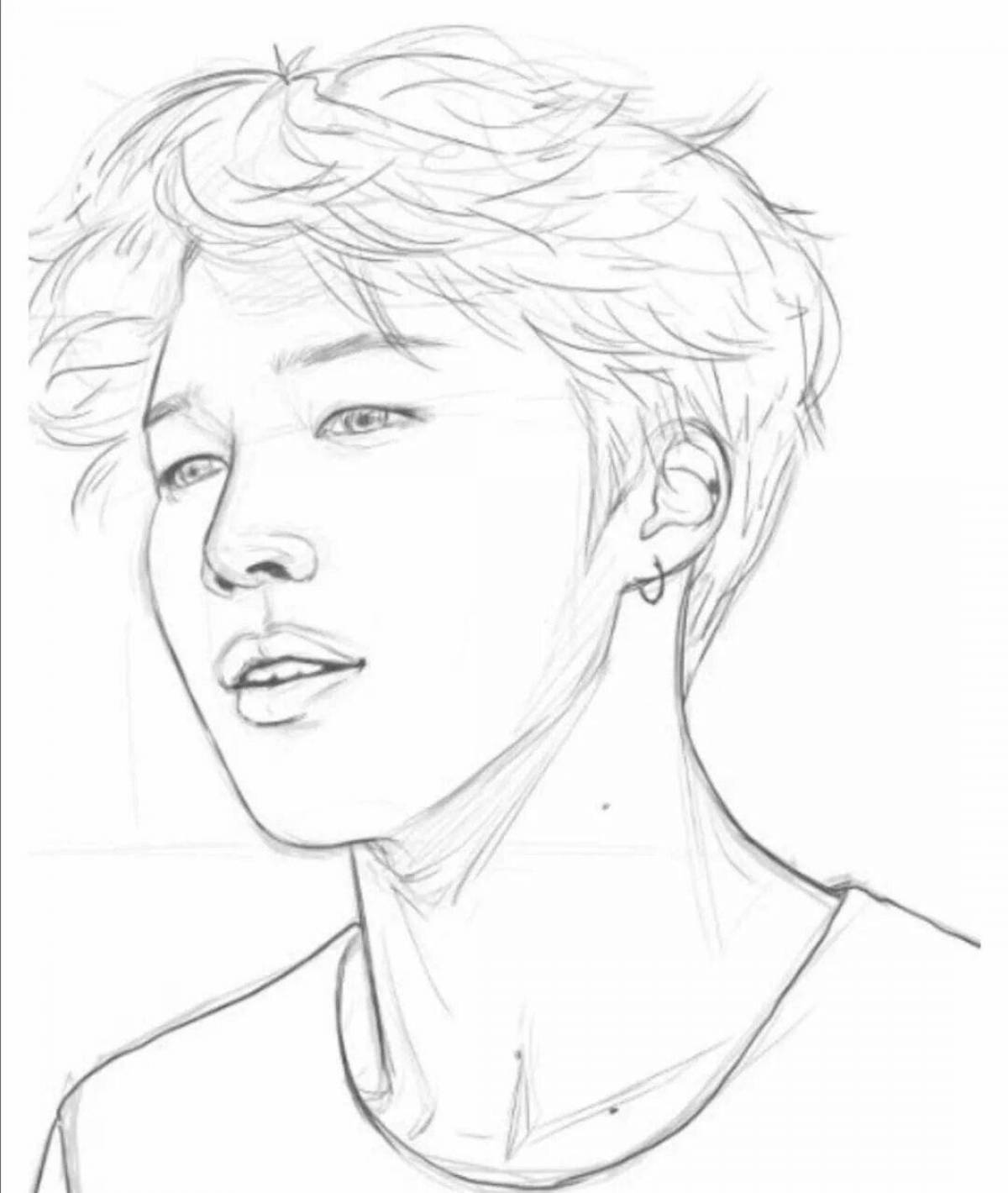 Coloring frenzy jimin coloring page