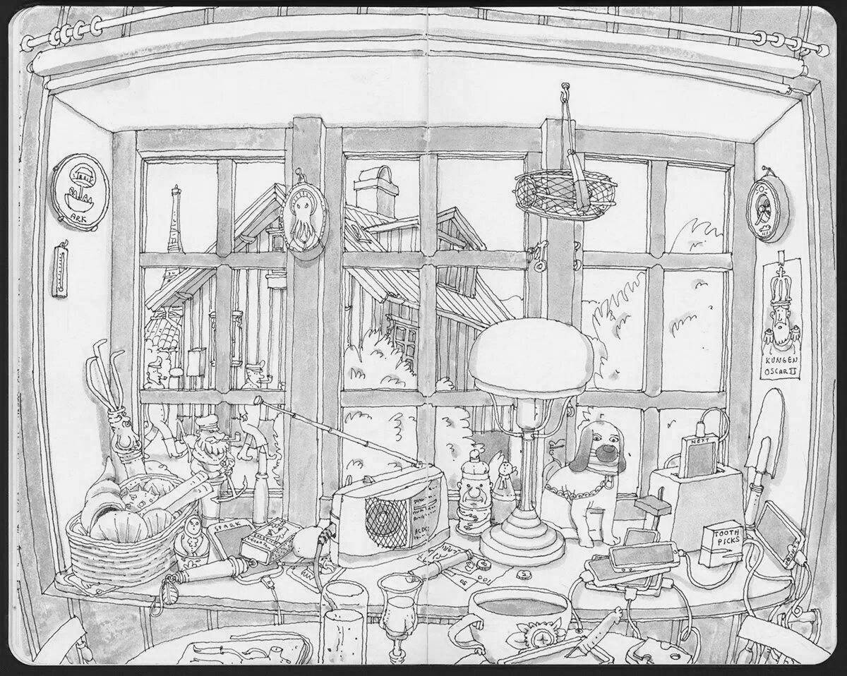 Playful coloring mess