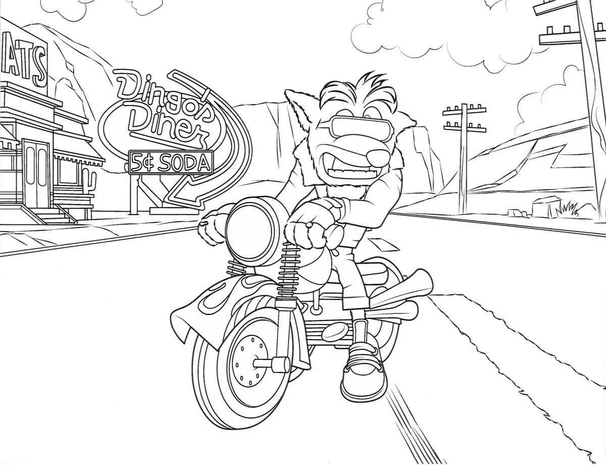Fun accident coloring page