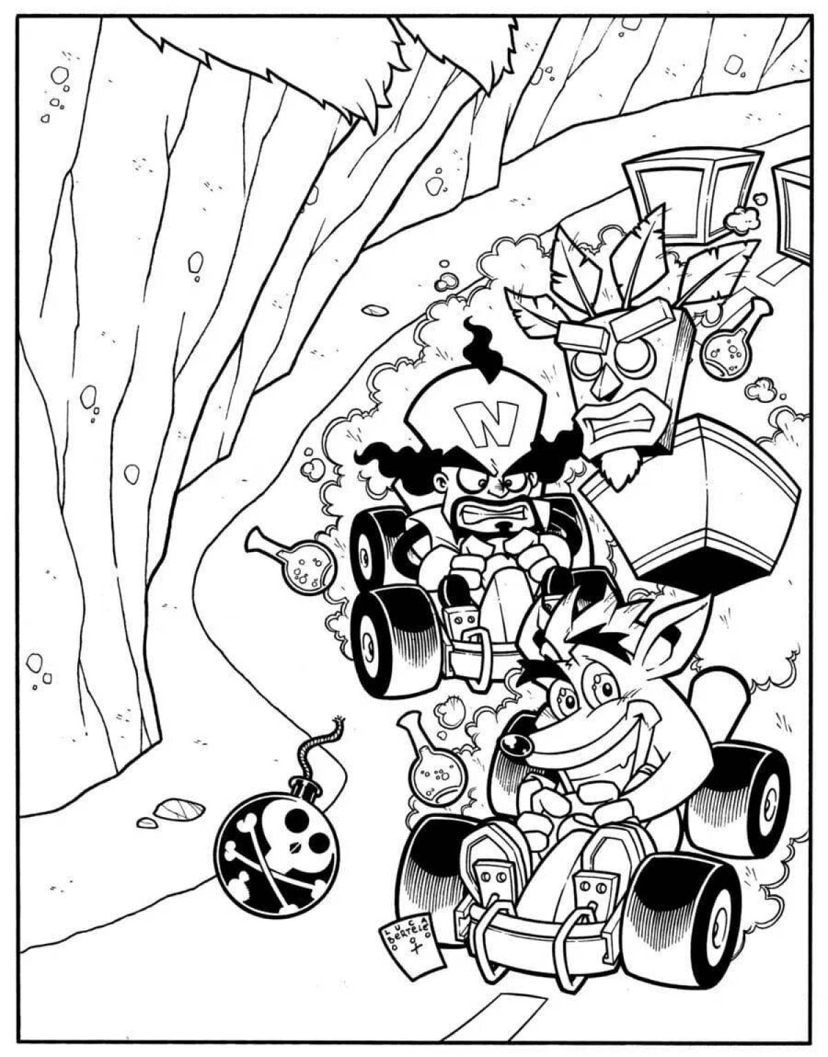 Holiday Crash Coloring Page