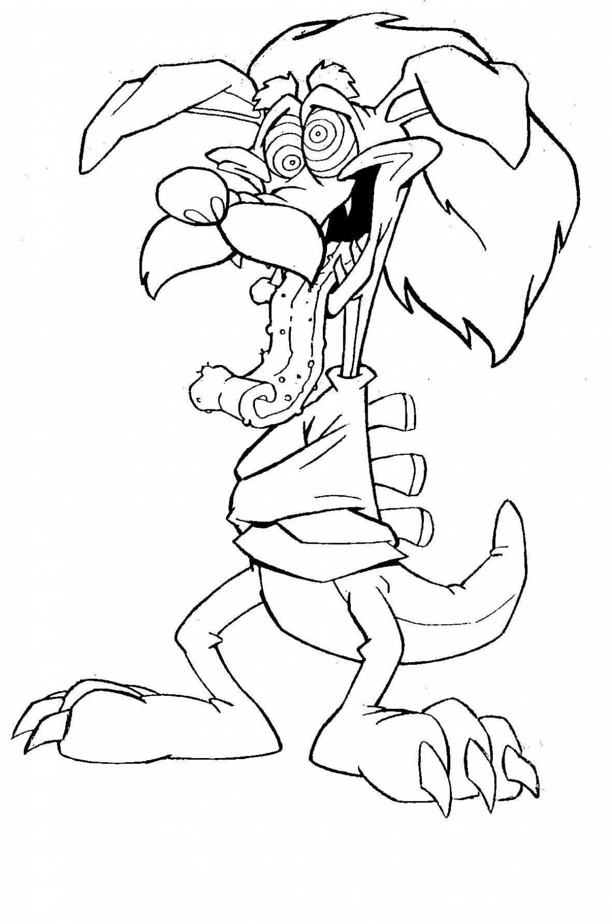 Sparkling crash coloring page