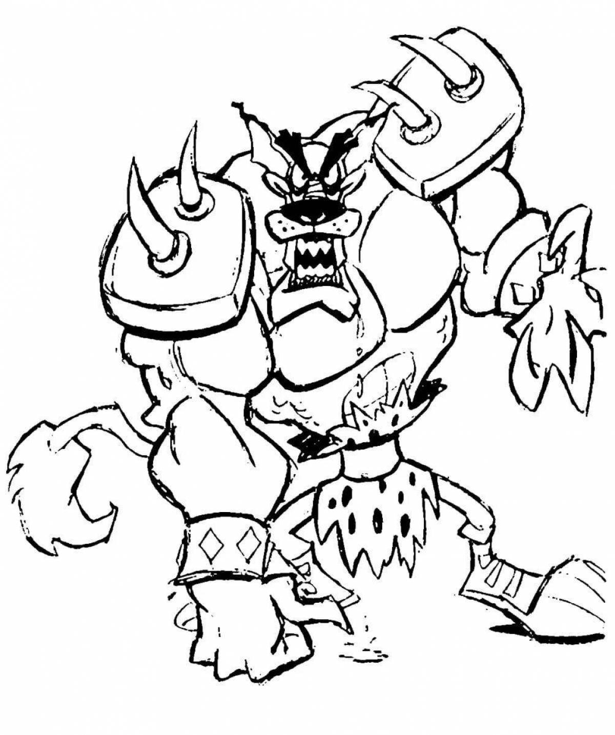 Jovial crash coloring page