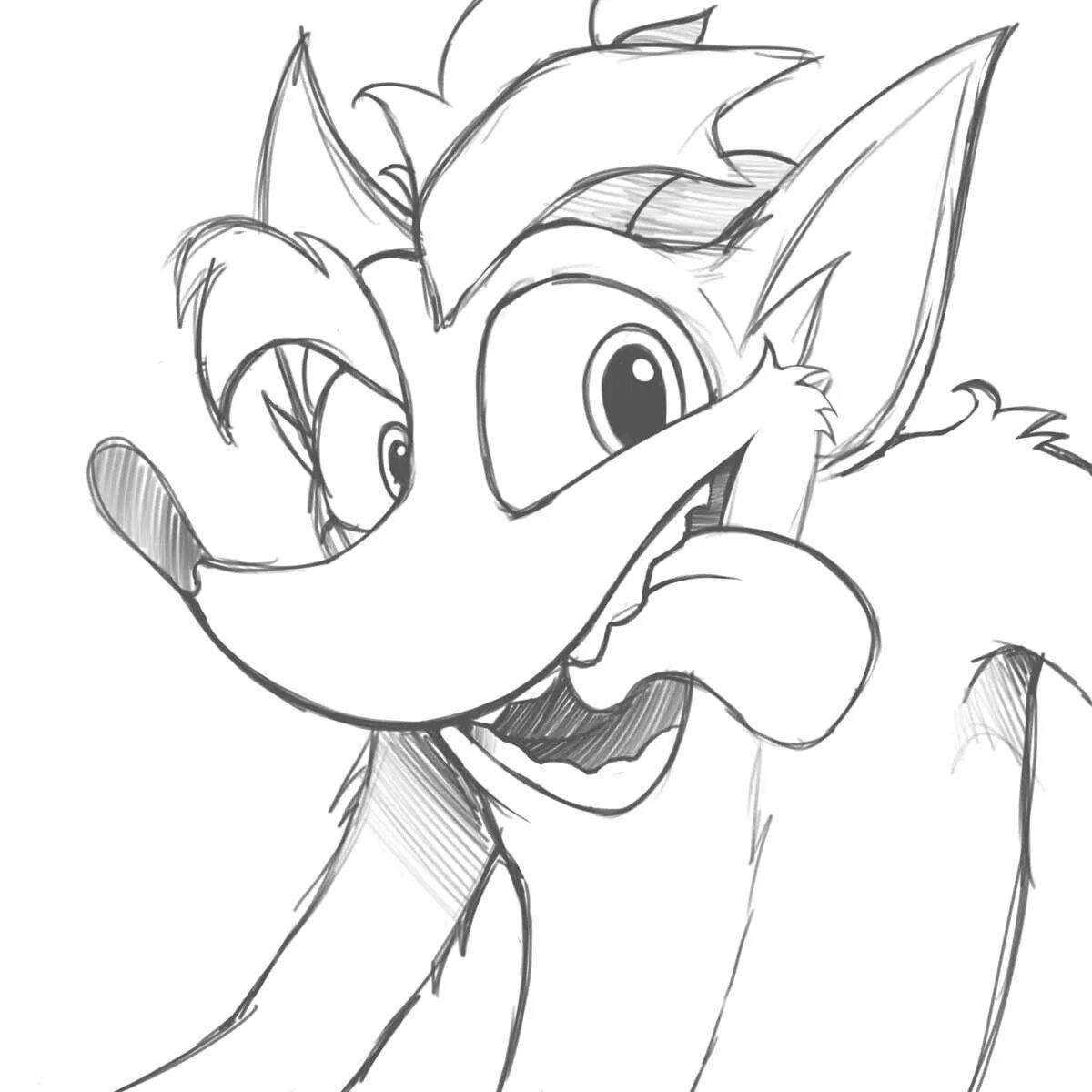 Crash color-frenzy coloring page