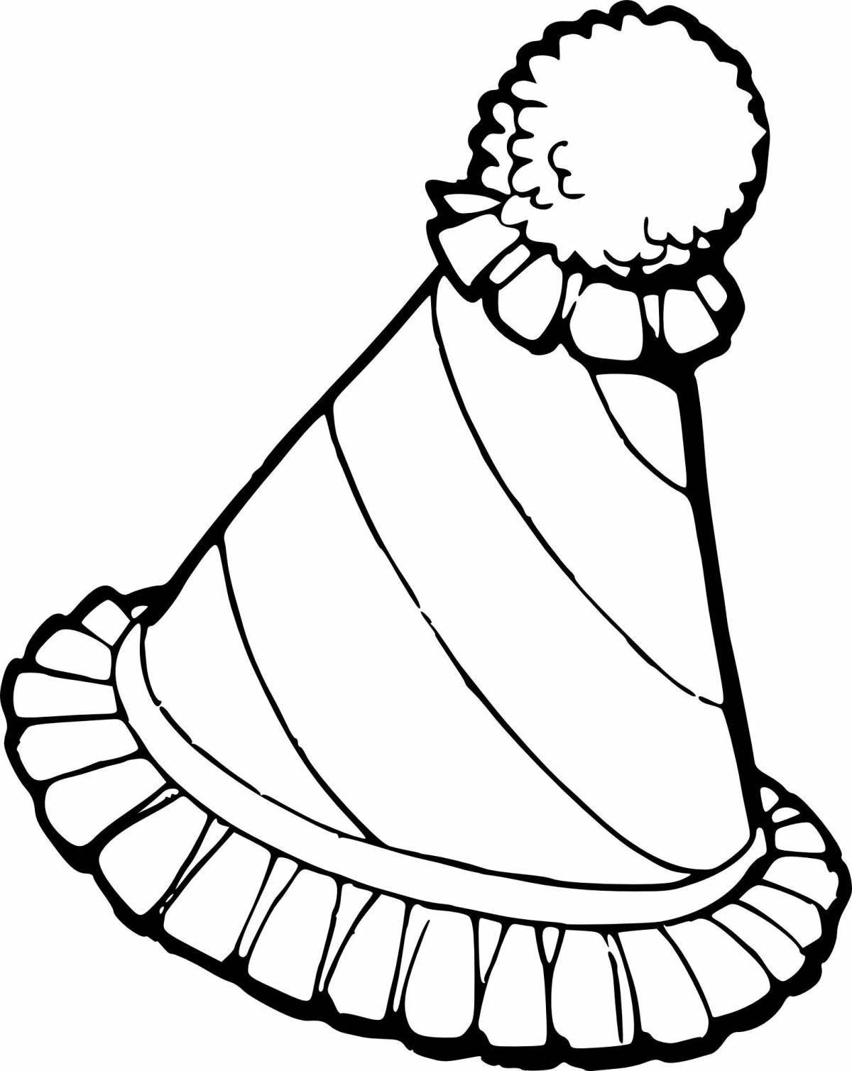 Fancy cap coloring page