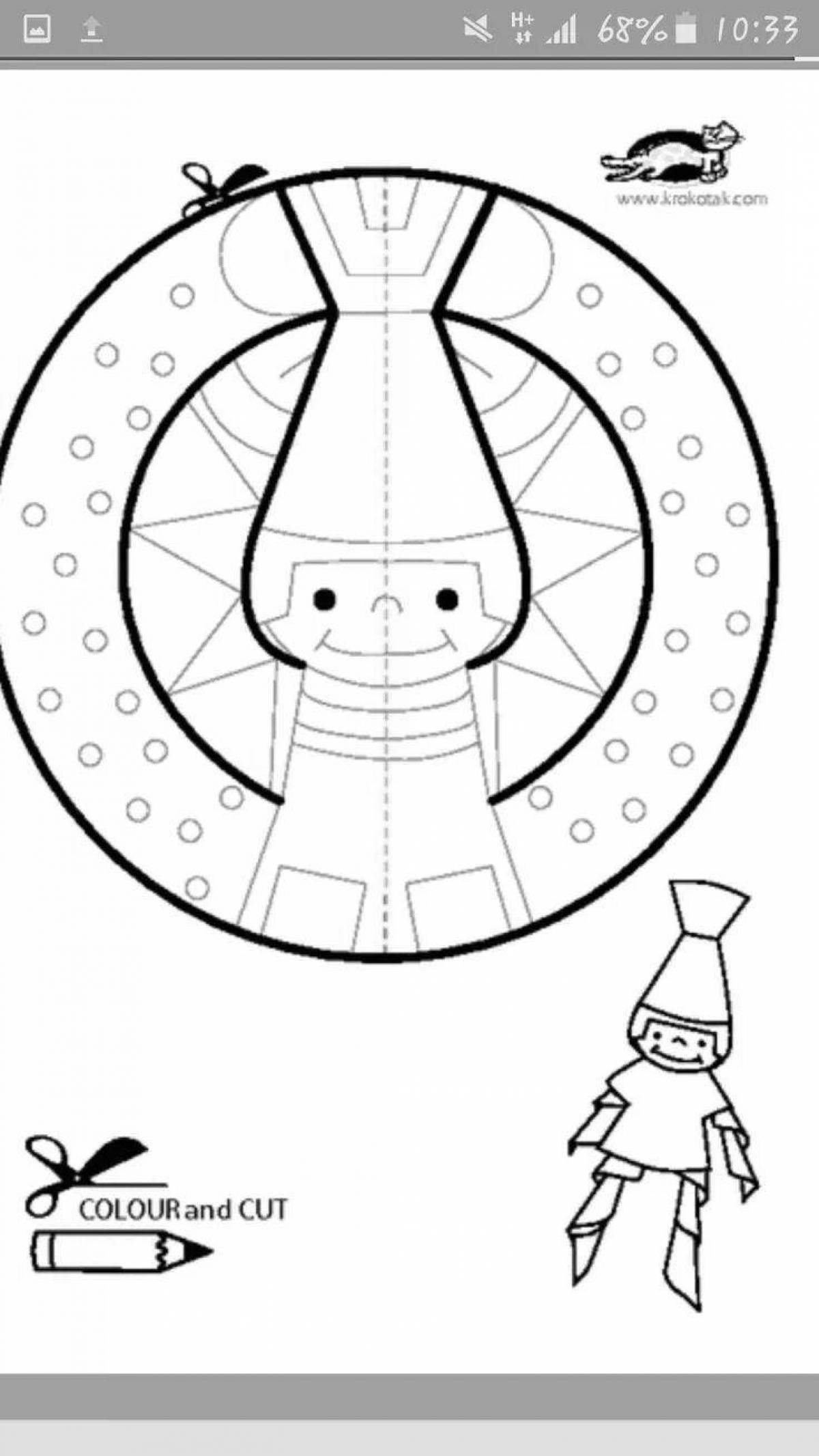 Coloring sly crocodile