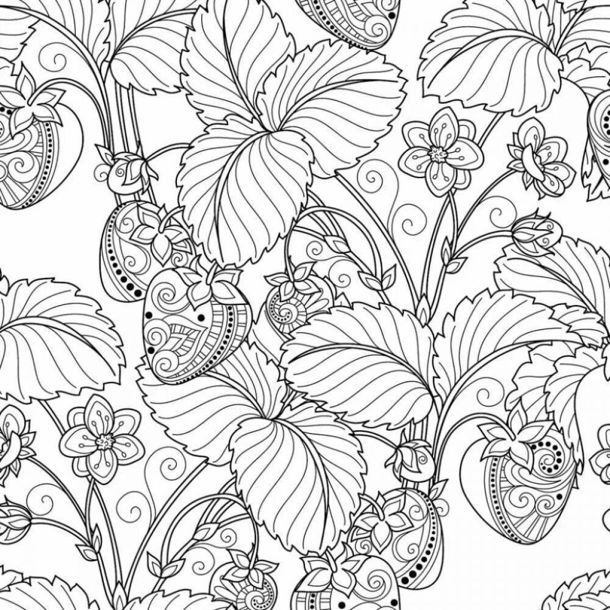 Blissful botanical coloring book