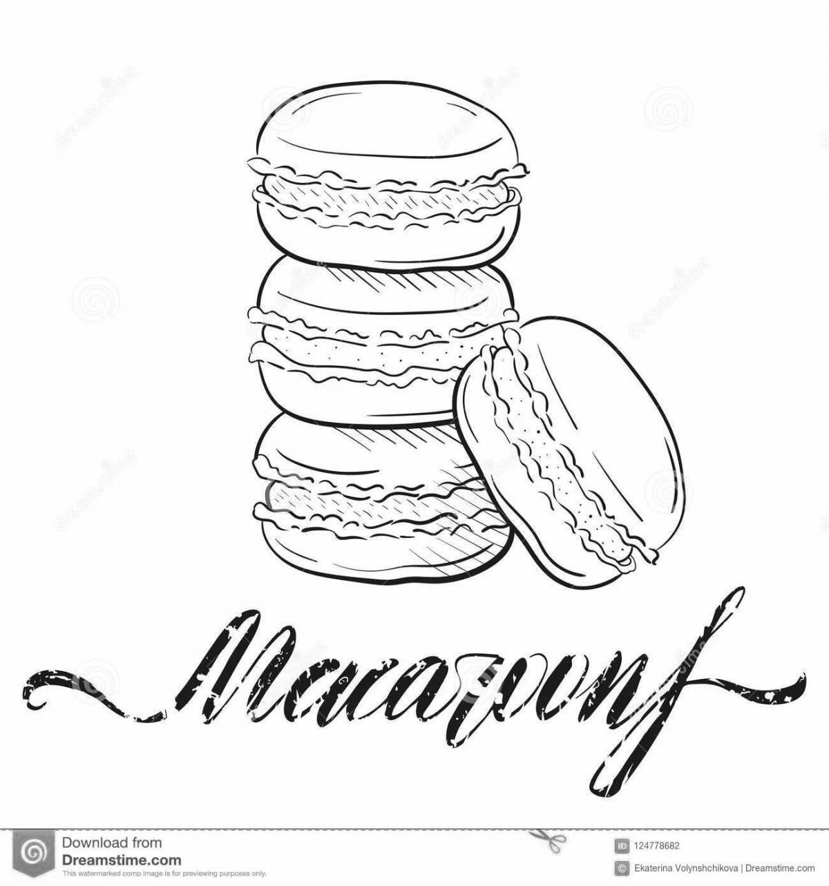 Vibrant pasta coloring page