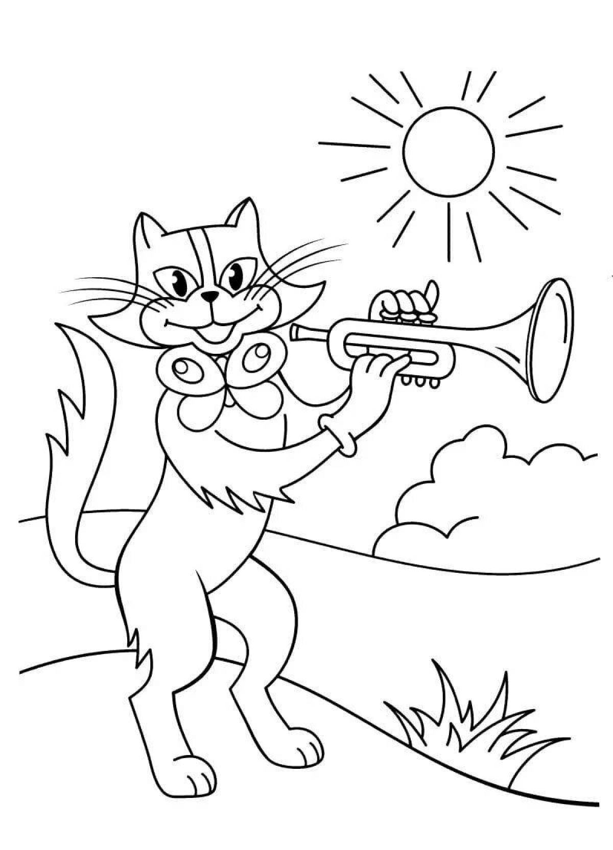 The magnificent troubadour coloring page