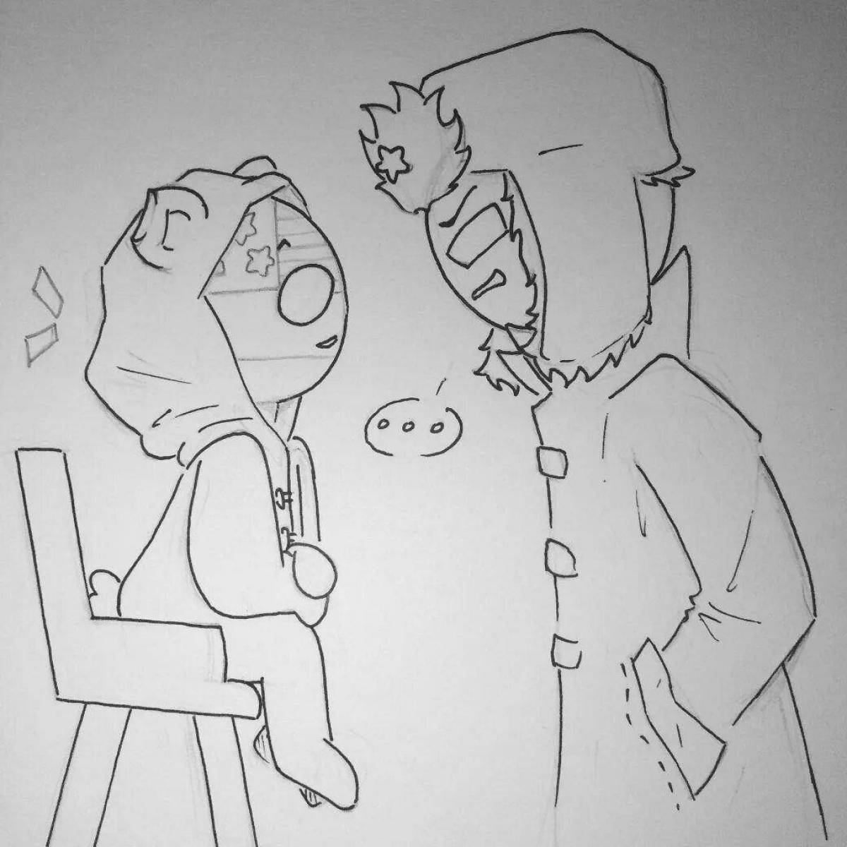 Countryhumans live coloring page