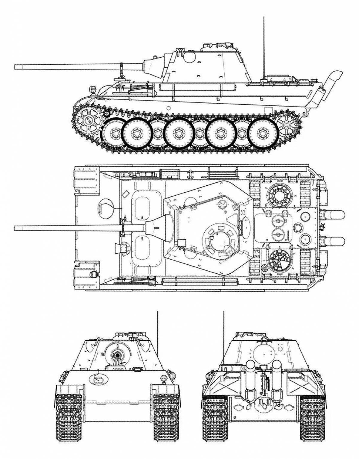 Brightly colored stormtiger coloring page