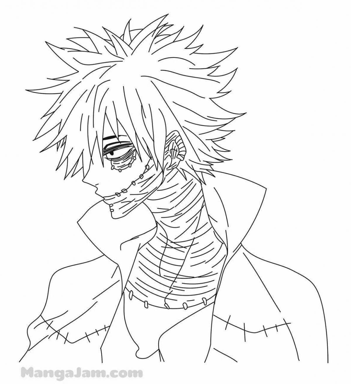 Colorful dabi coloring page