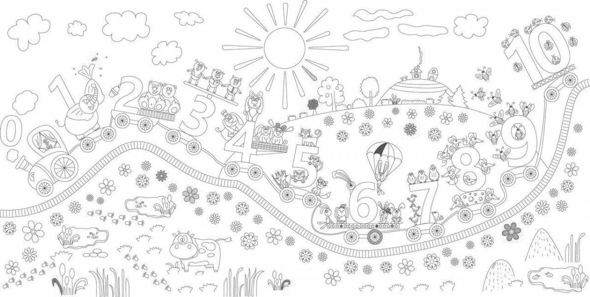 Adorable coloring photo wallpaper