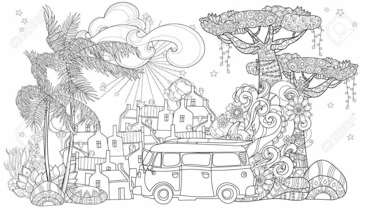 Adorable coloring pages mural