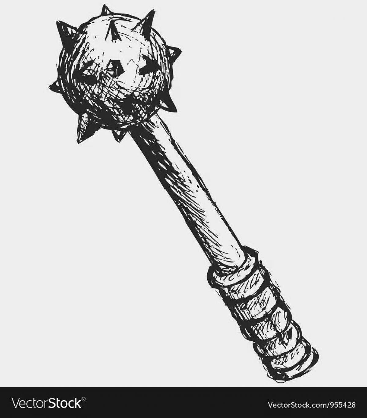 Булава рисунок. Булава раскраска. Палица булава моргенштерн. Что такое палица в древней руси. Палица булава шестопер.