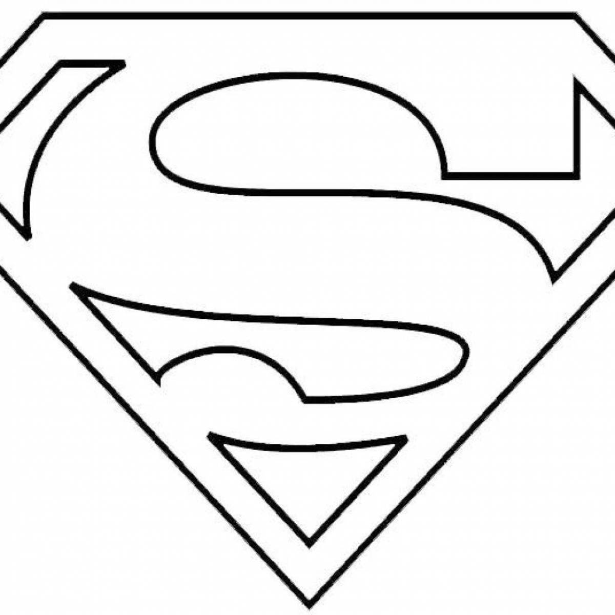 Знак Супермена раскраска