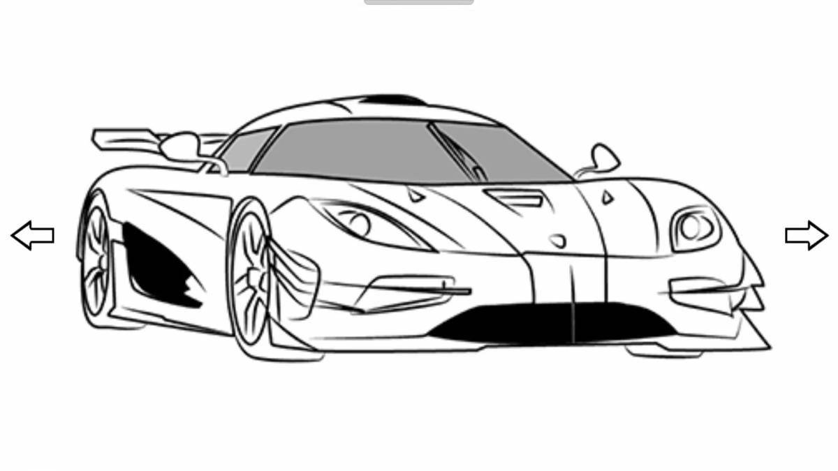 Hypercar coloring pages