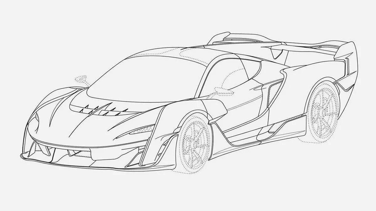 Hypercar glamor coloring pages