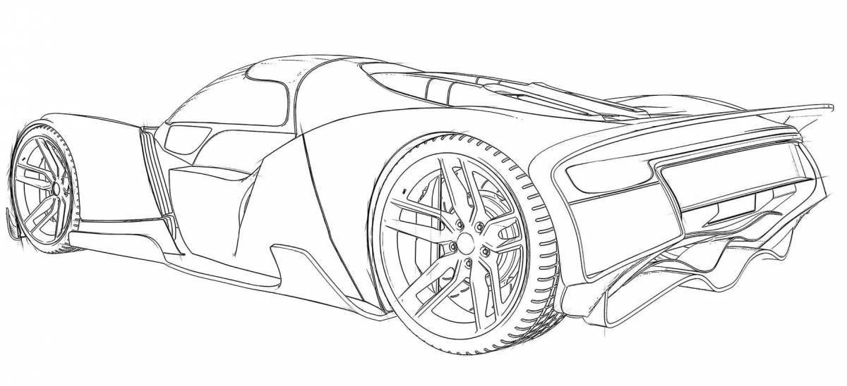 Glitter coloring pages of hypercars