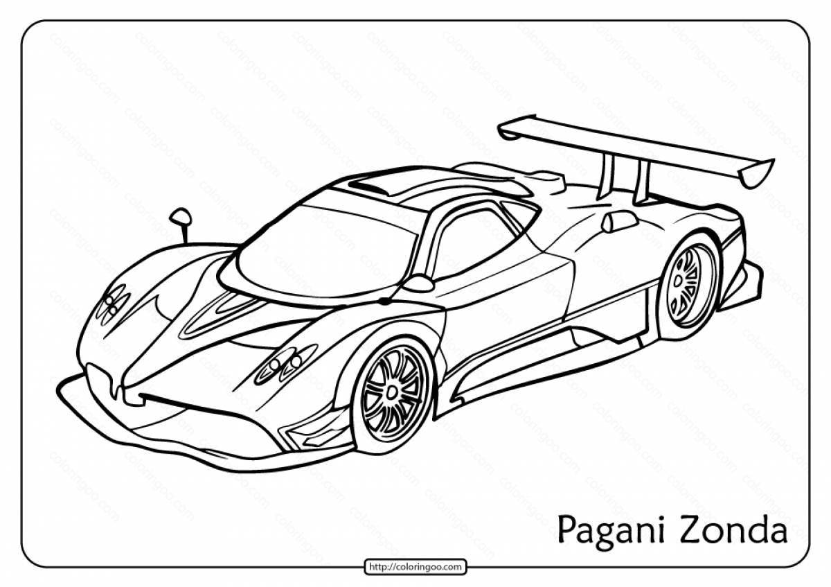 Great hypercar coloring page