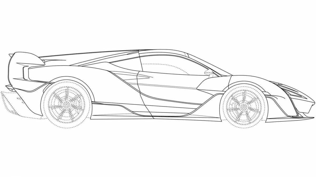Hypercars exalted coloring page