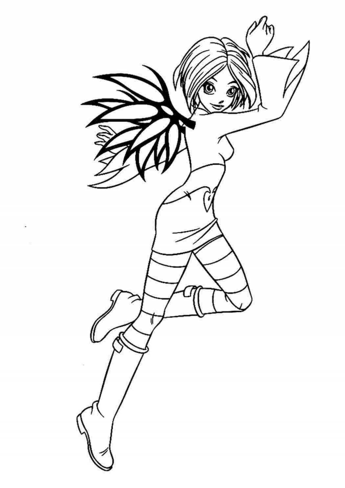 Charming witch coloring book