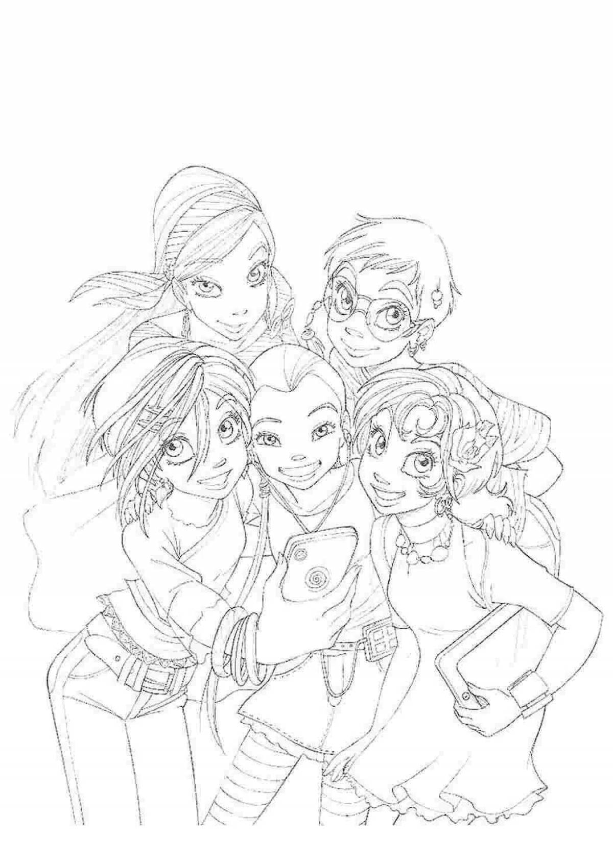 Witch mystery coloring book