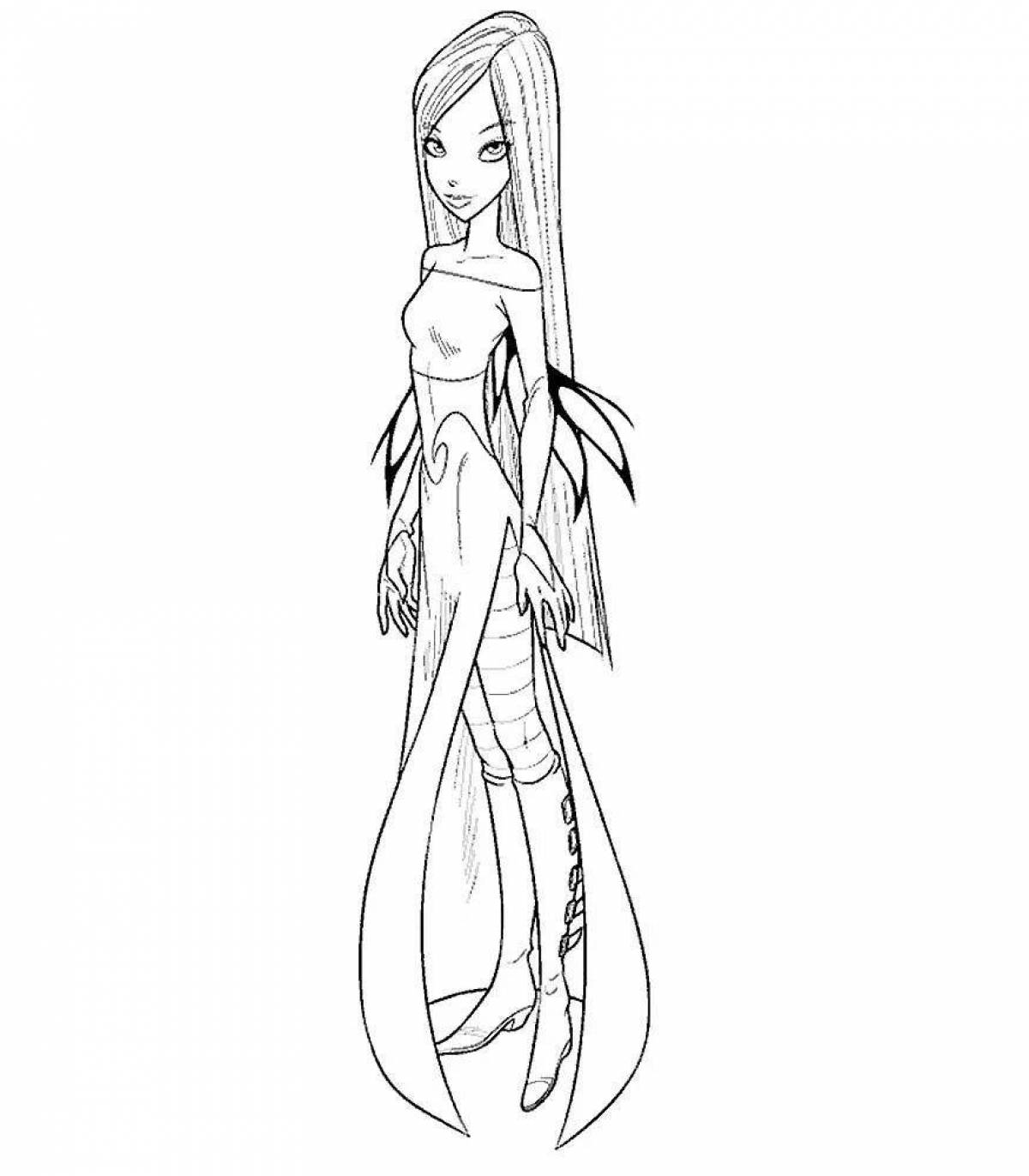 Majestic witch coloring book