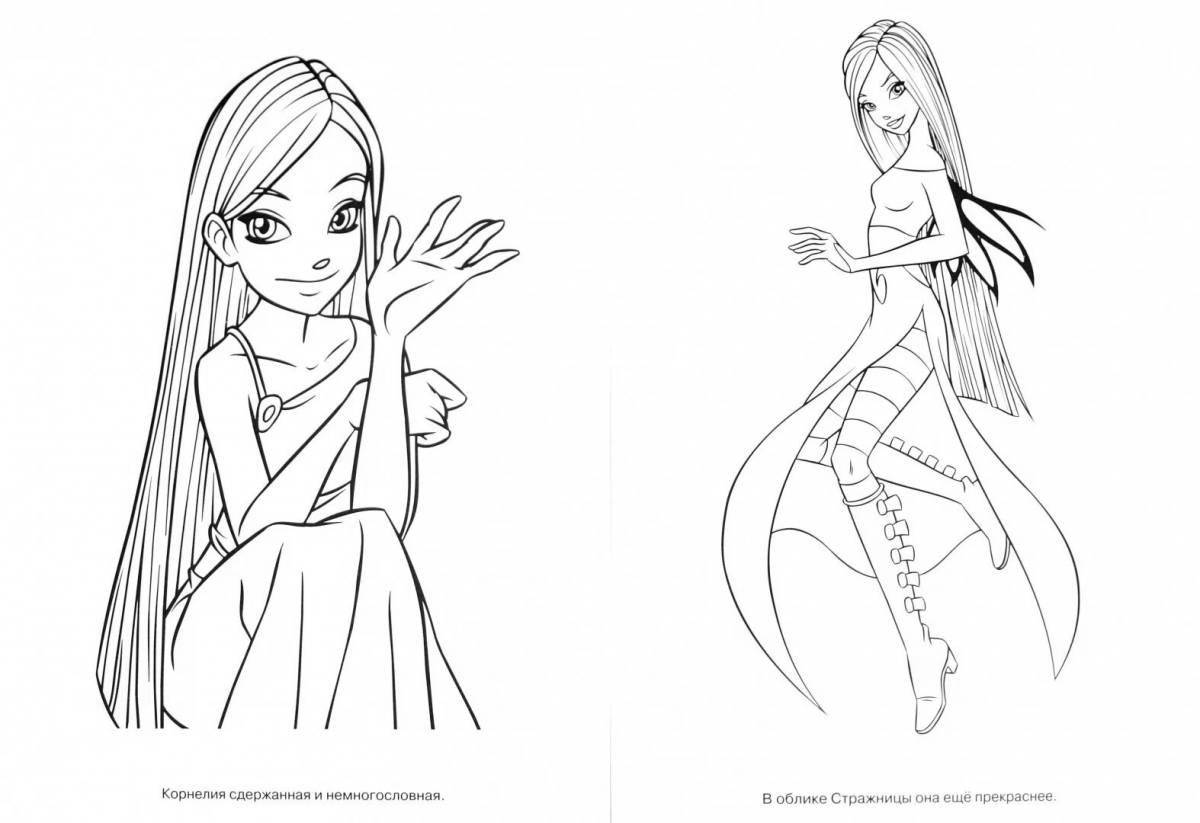 Mystical witch coloring book