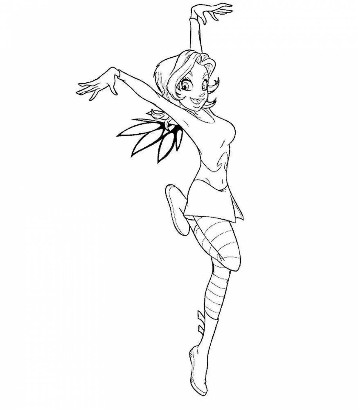 Elegant witch coloring book