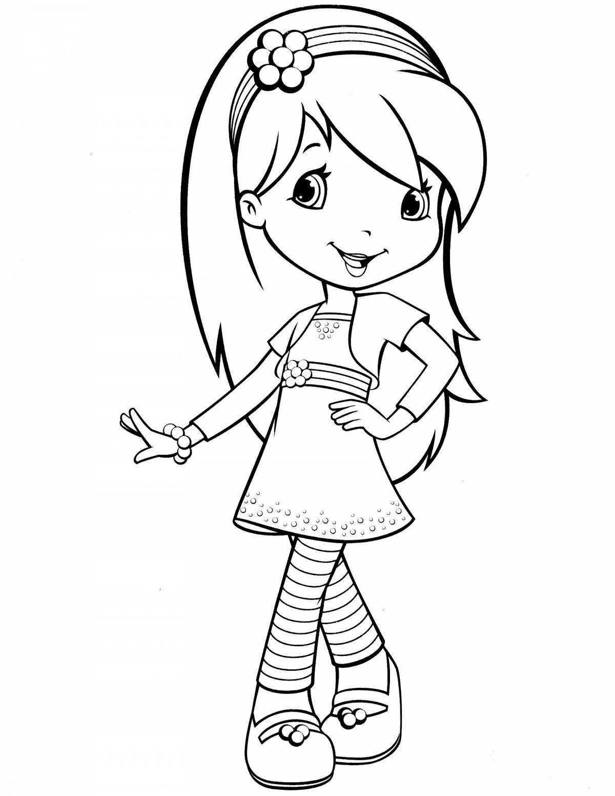Coloring page glamor women of fashion