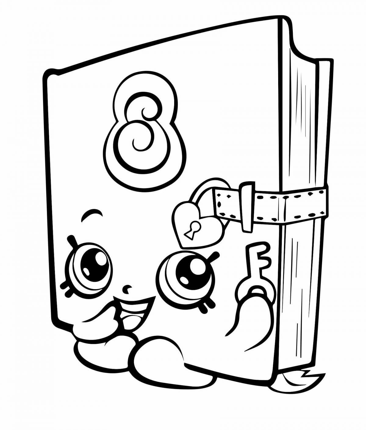 Playful shopinks coloring page