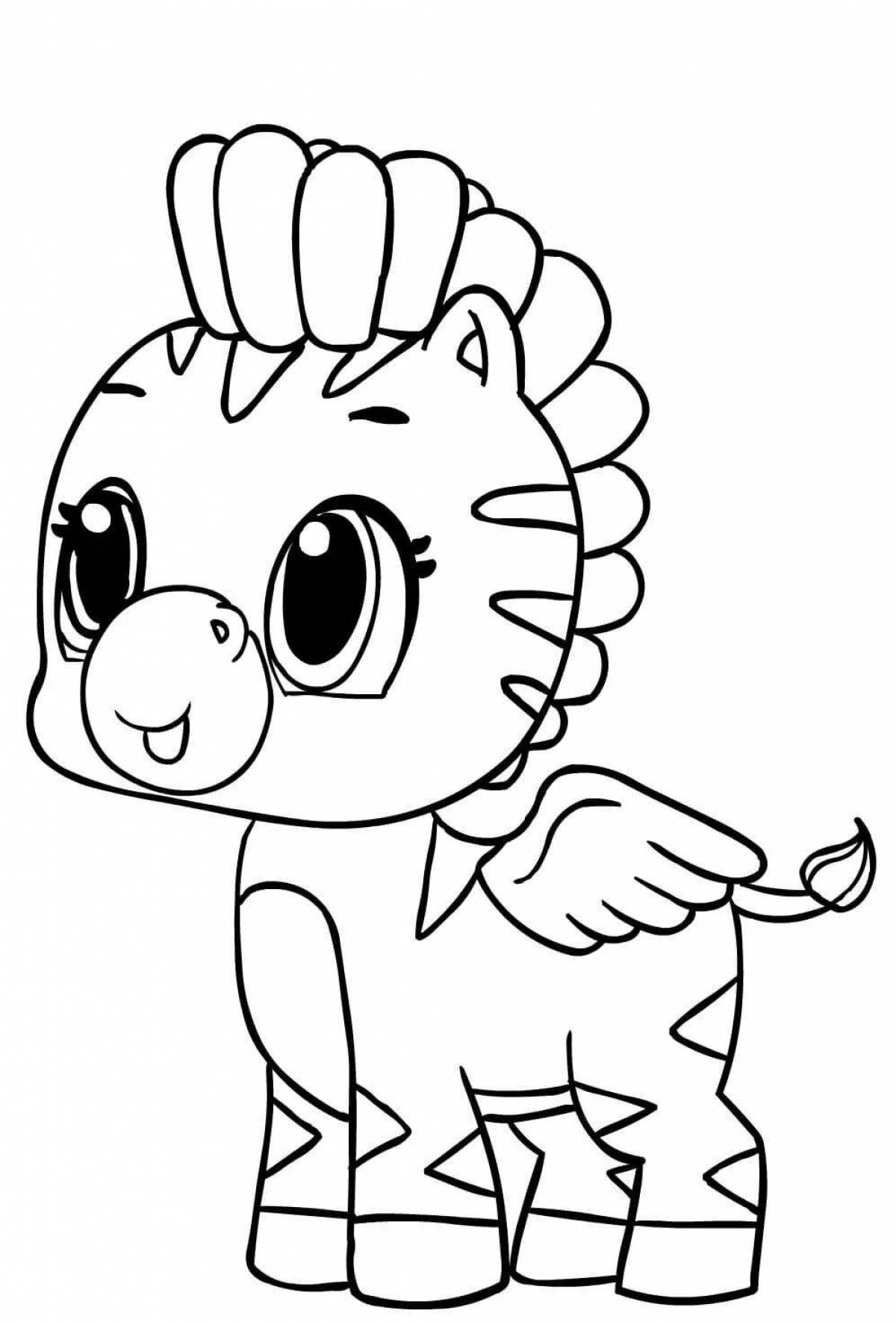 Fancy hechimola coloring page