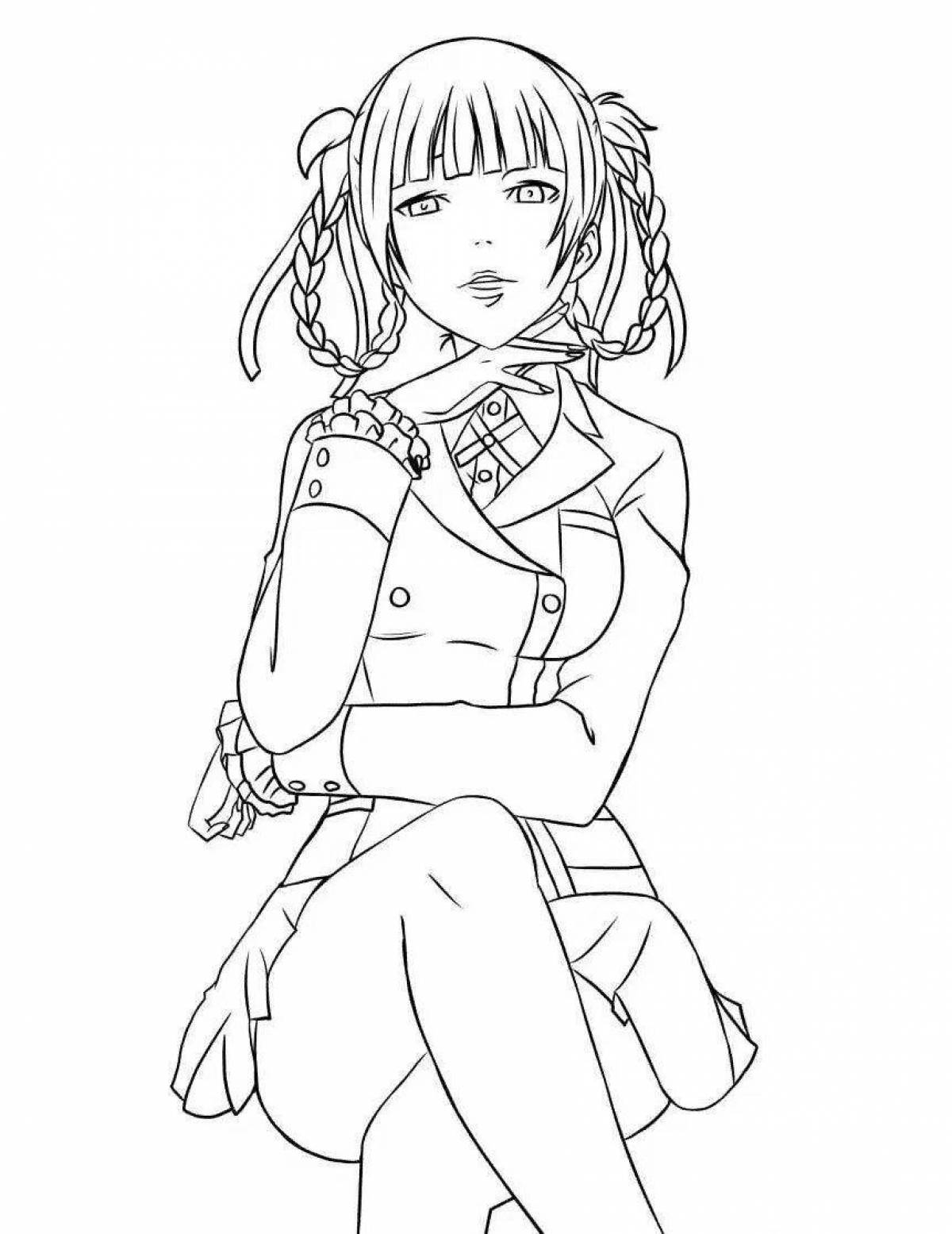 Kakegurui live coloring page