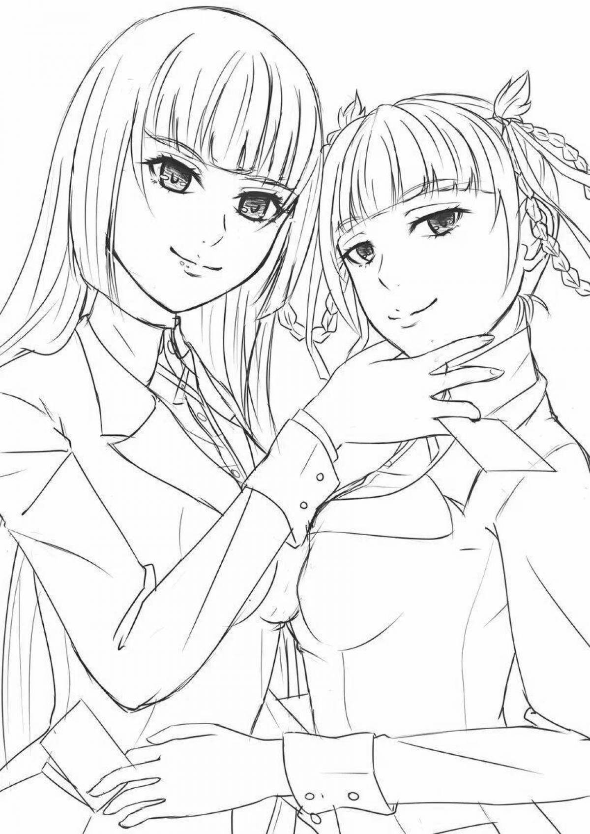 Adorable kakegurui coloring page