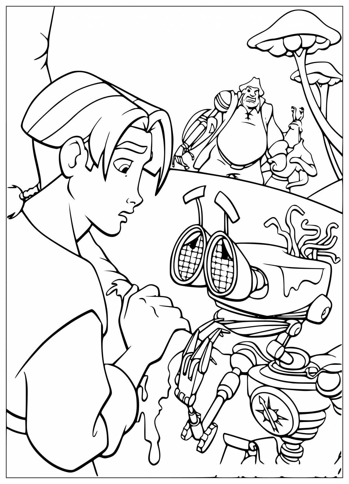 Magic jumanji coloring page