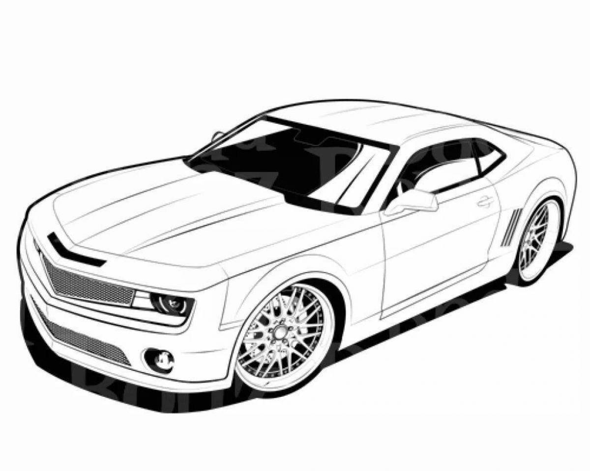 Wonderful tuning coloring page