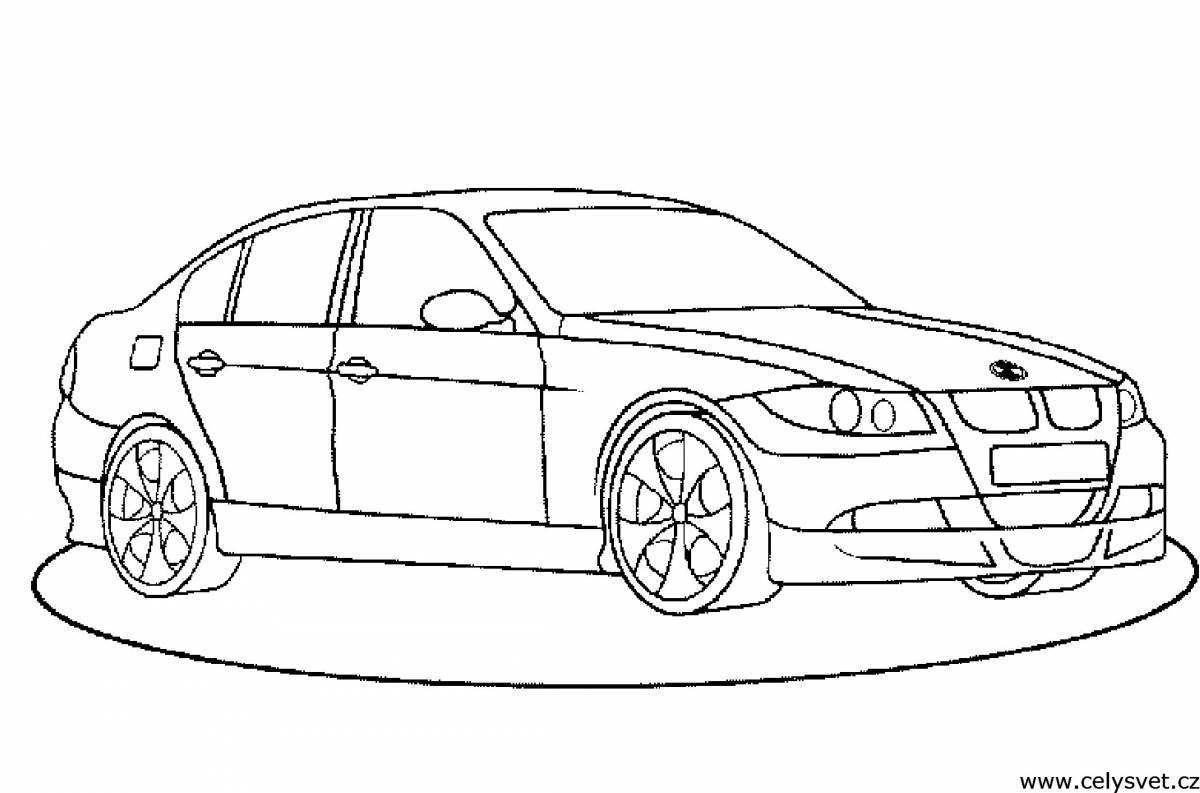 Awesome tuning coloring page