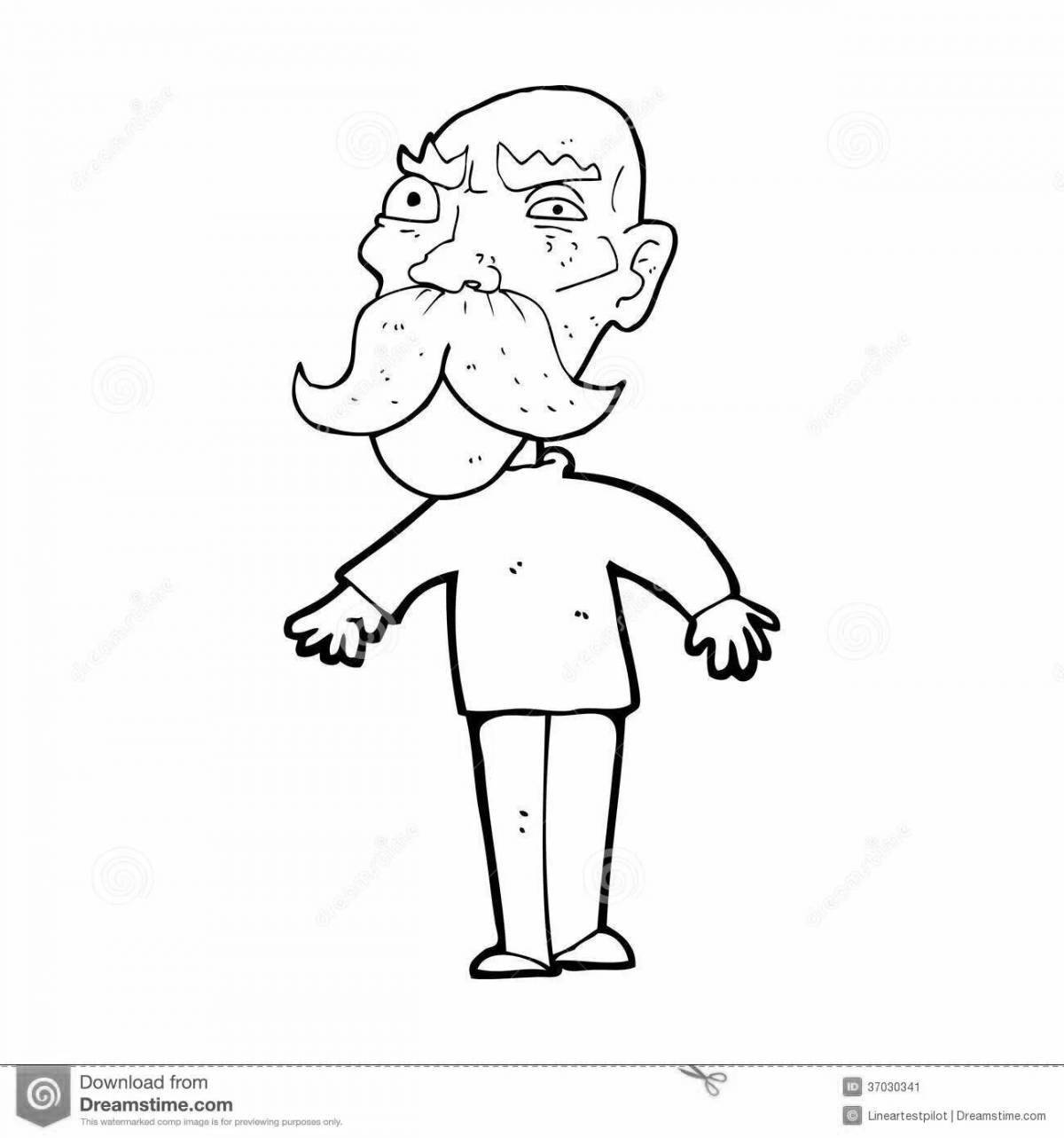 Mystical coloring old man