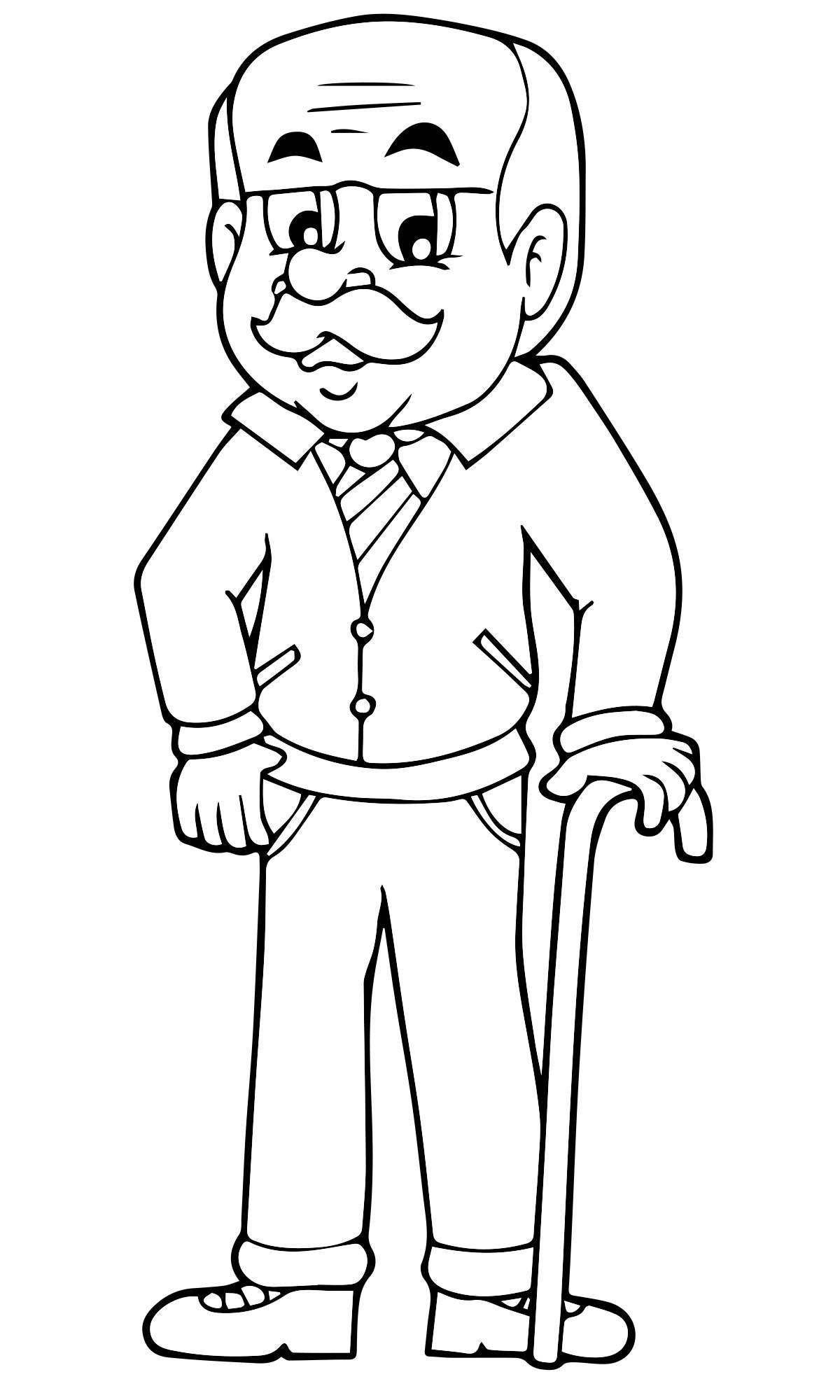 Nostalgic old man coloring book