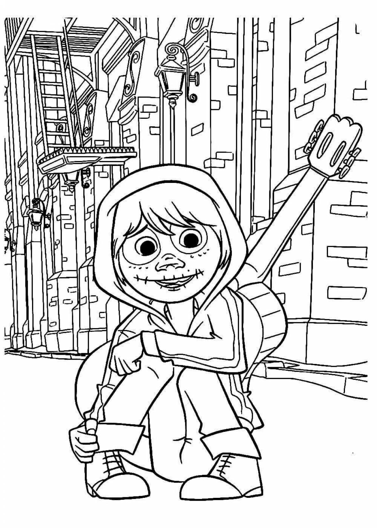 Gorgeous coco coloring page
