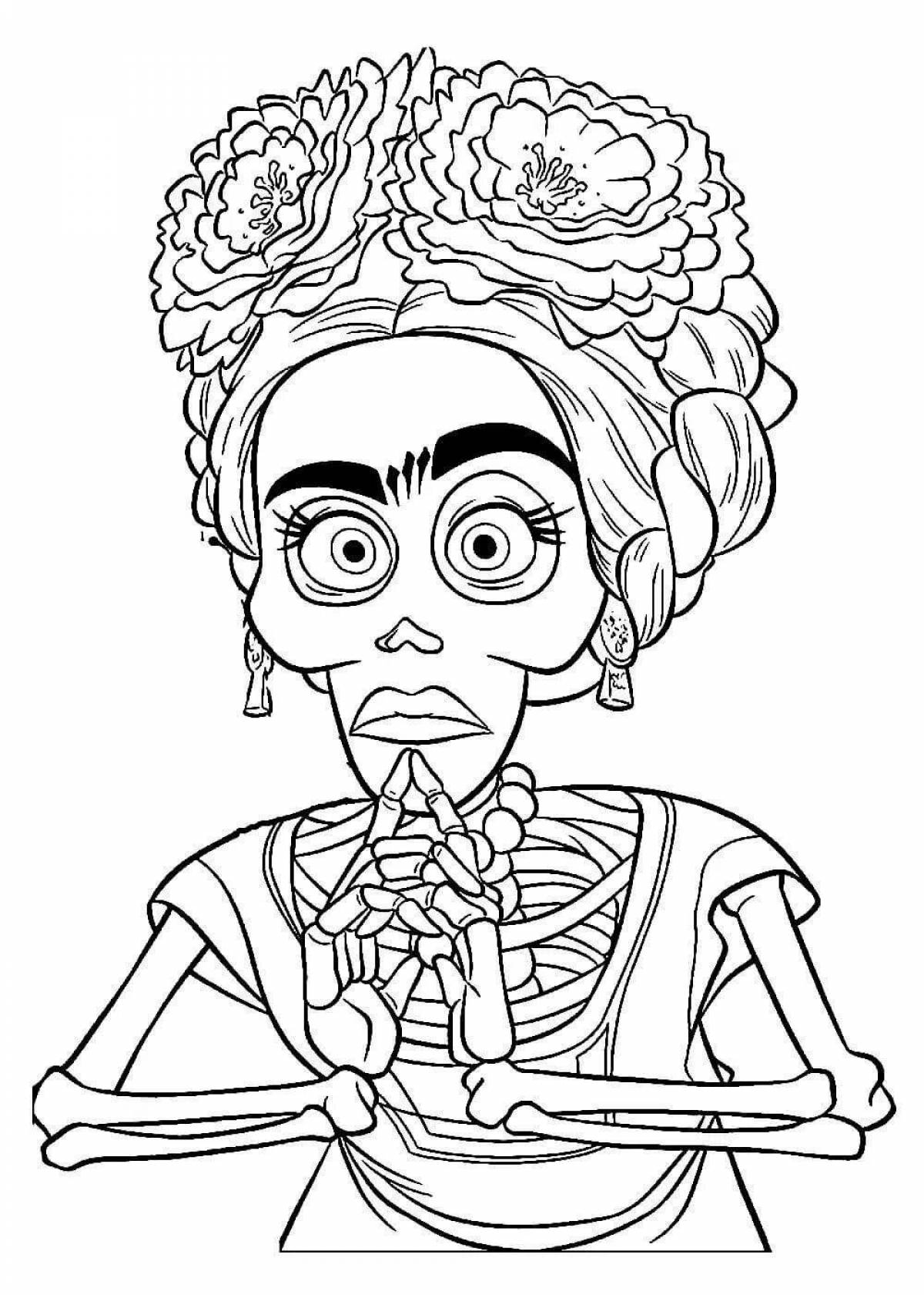 Charming coco coloring page