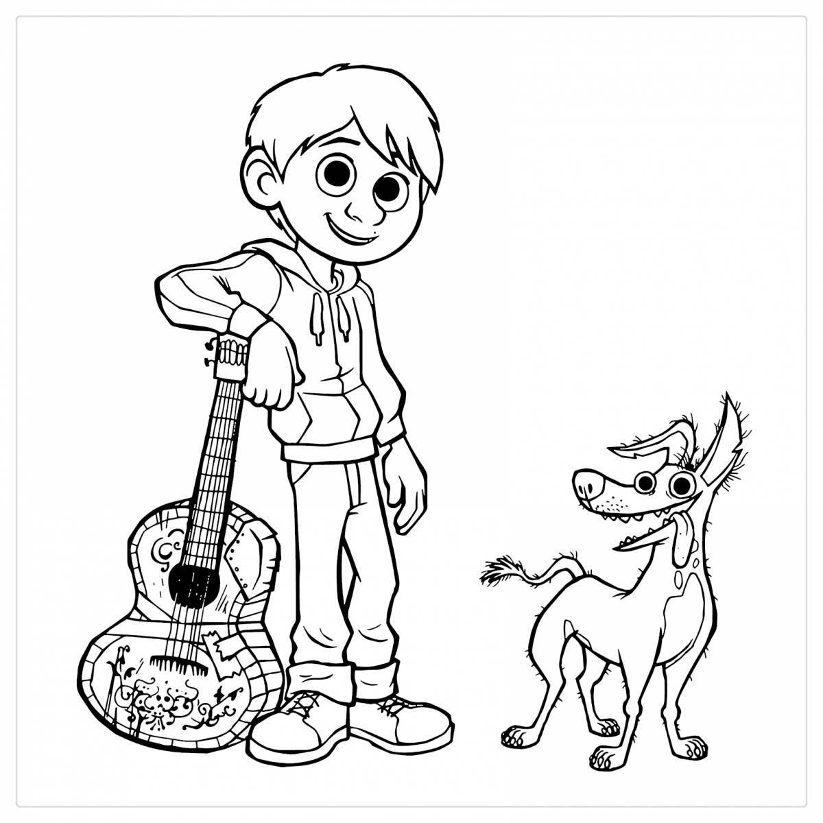 Wonderful coco coloring page