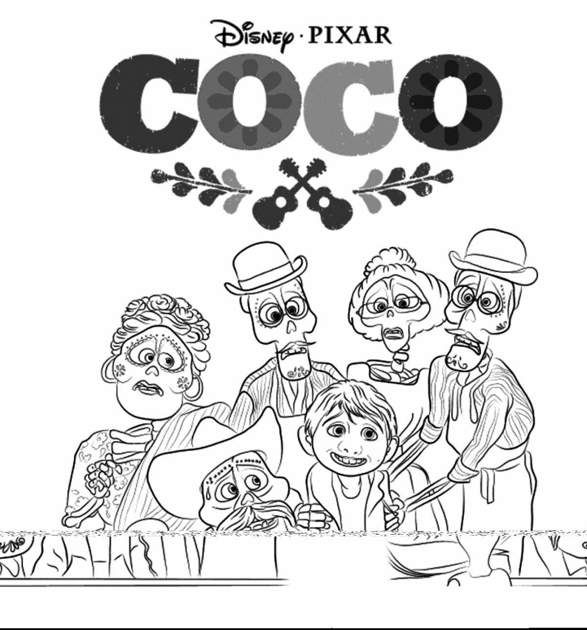 Coco funny coloring
