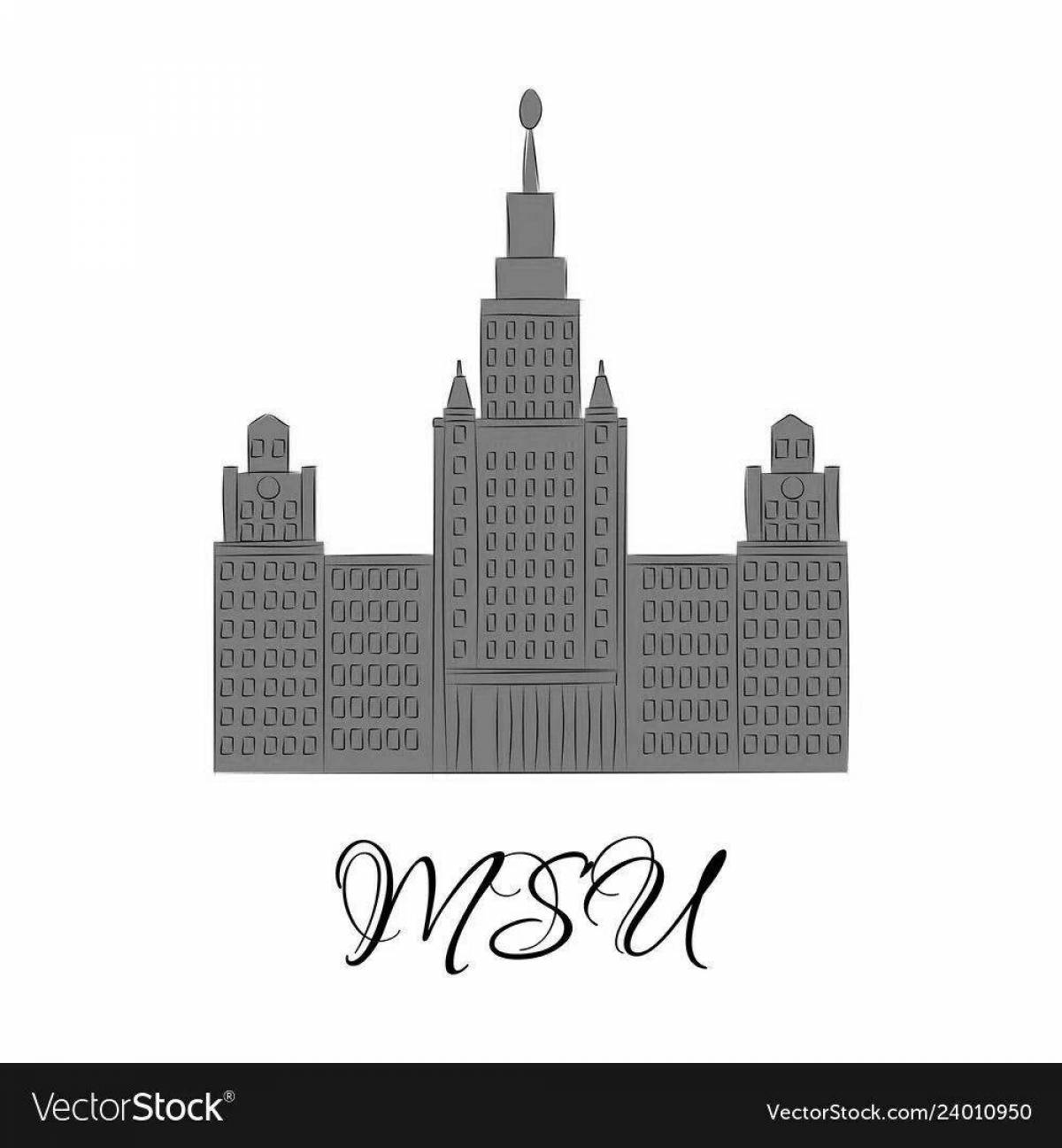 Awesome Moscow State University coloring book