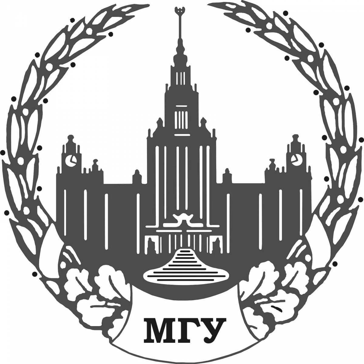 Coloring page elegant moscow state university