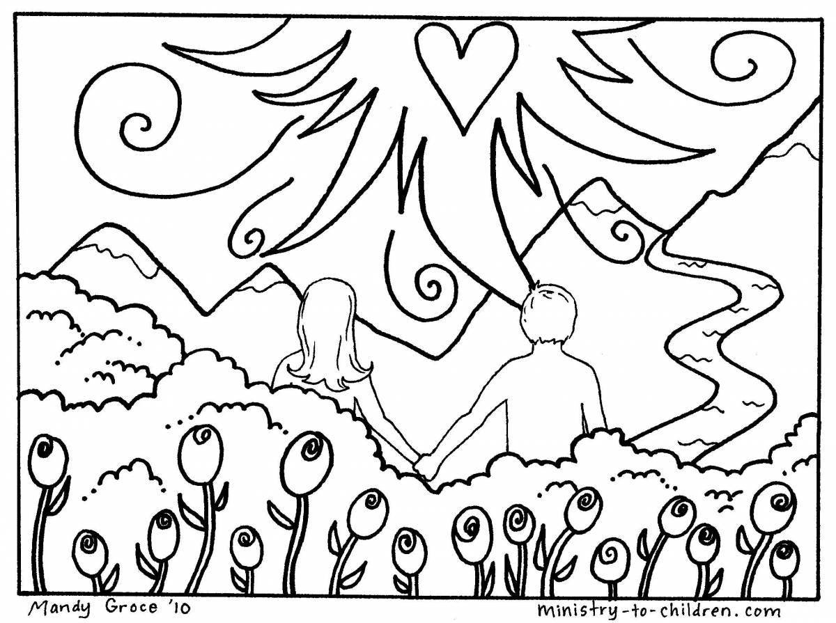 Glowing hell coloring page