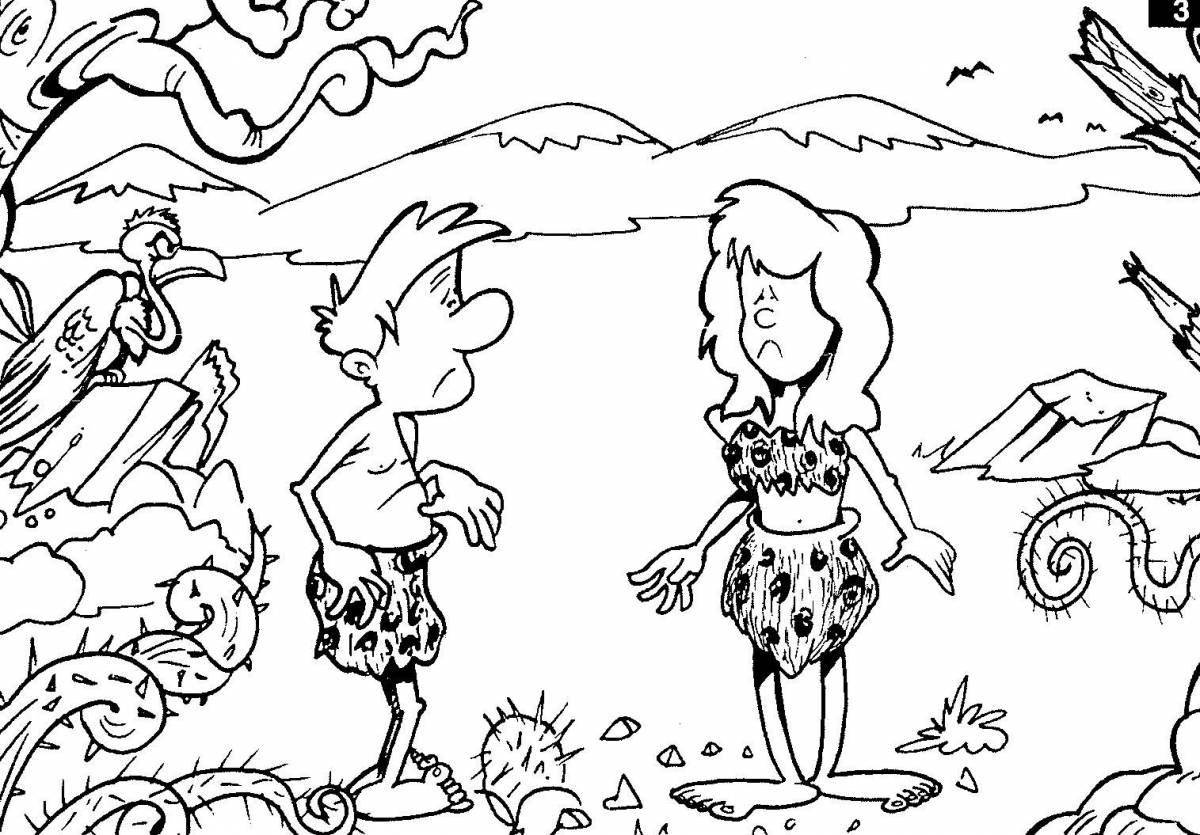Dramatic hell coloring page