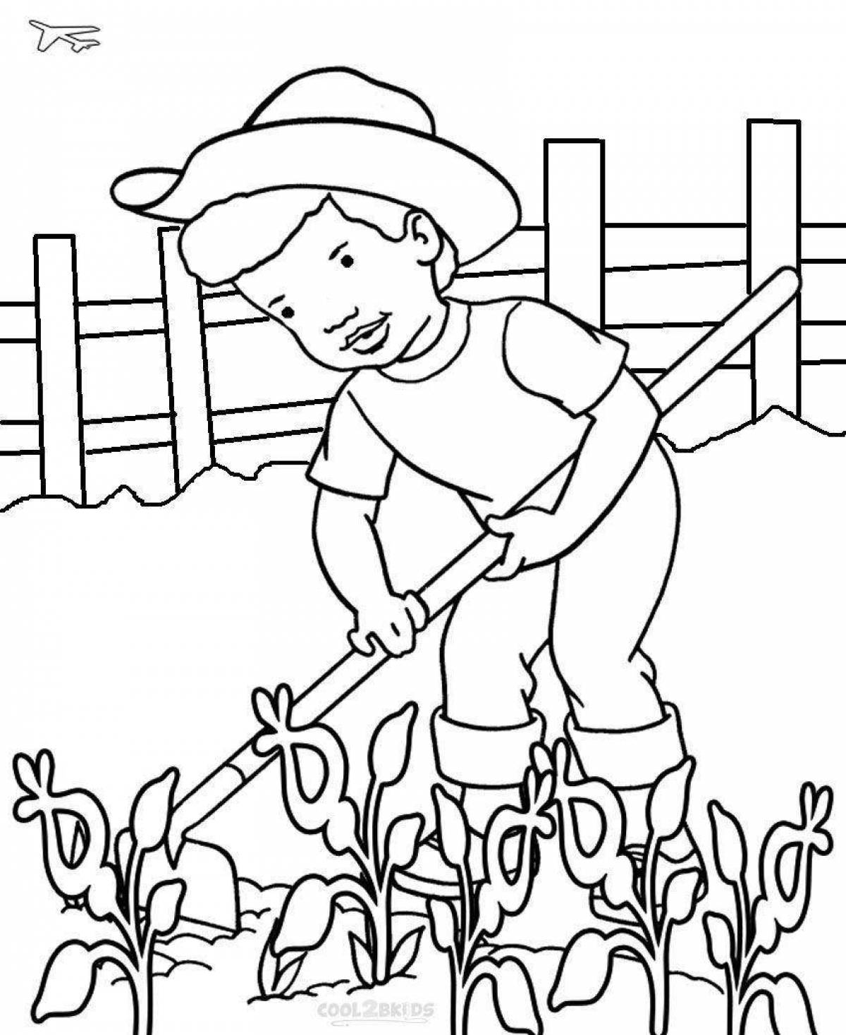 Coloring book delightful gardener