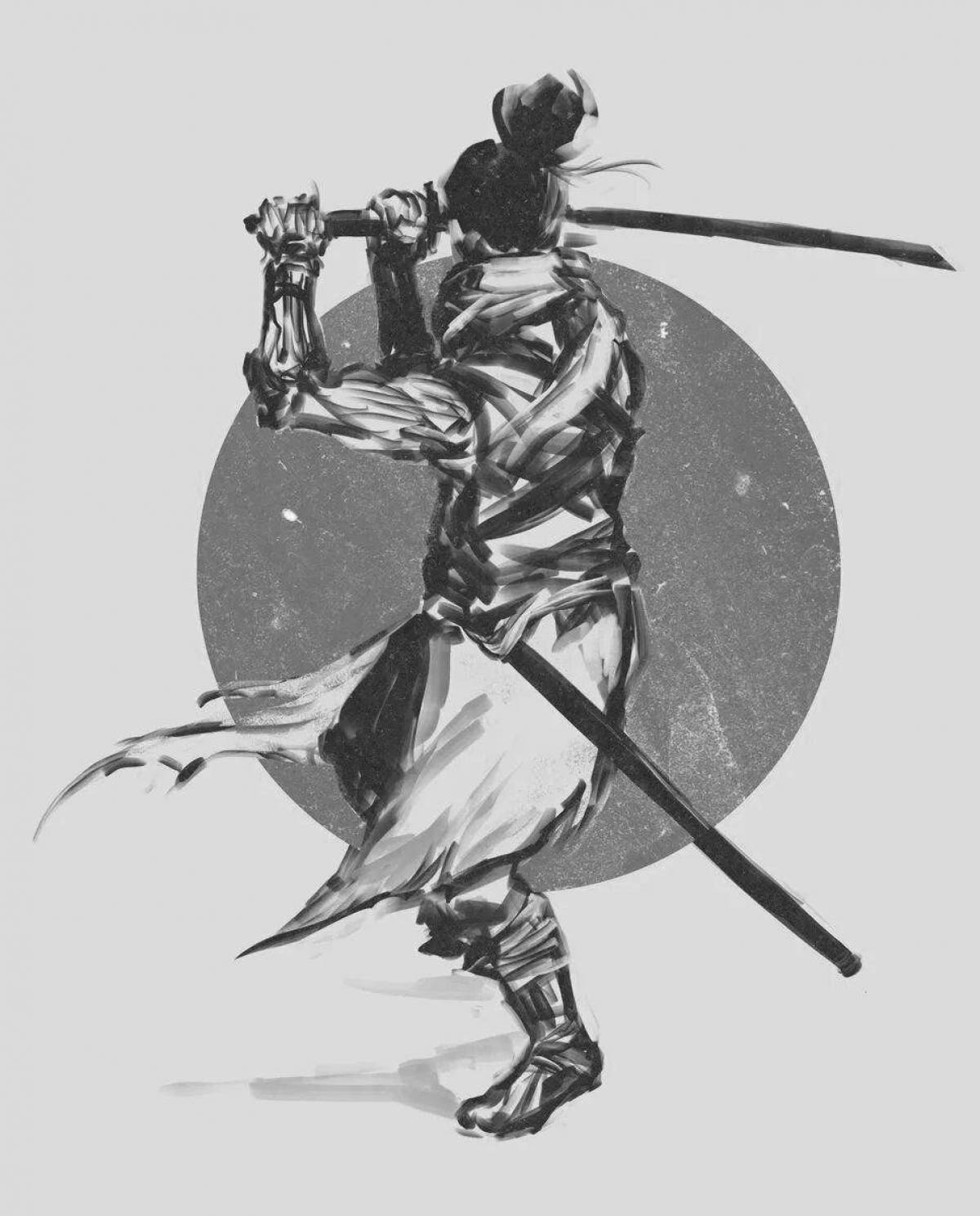 Great coloring of the shogun