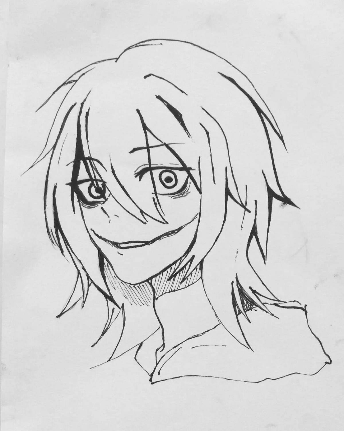 Веселый психо раскраска